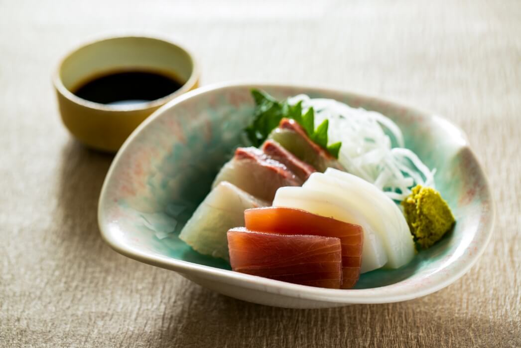 喜楽の夕食「旬のお刺身盛」