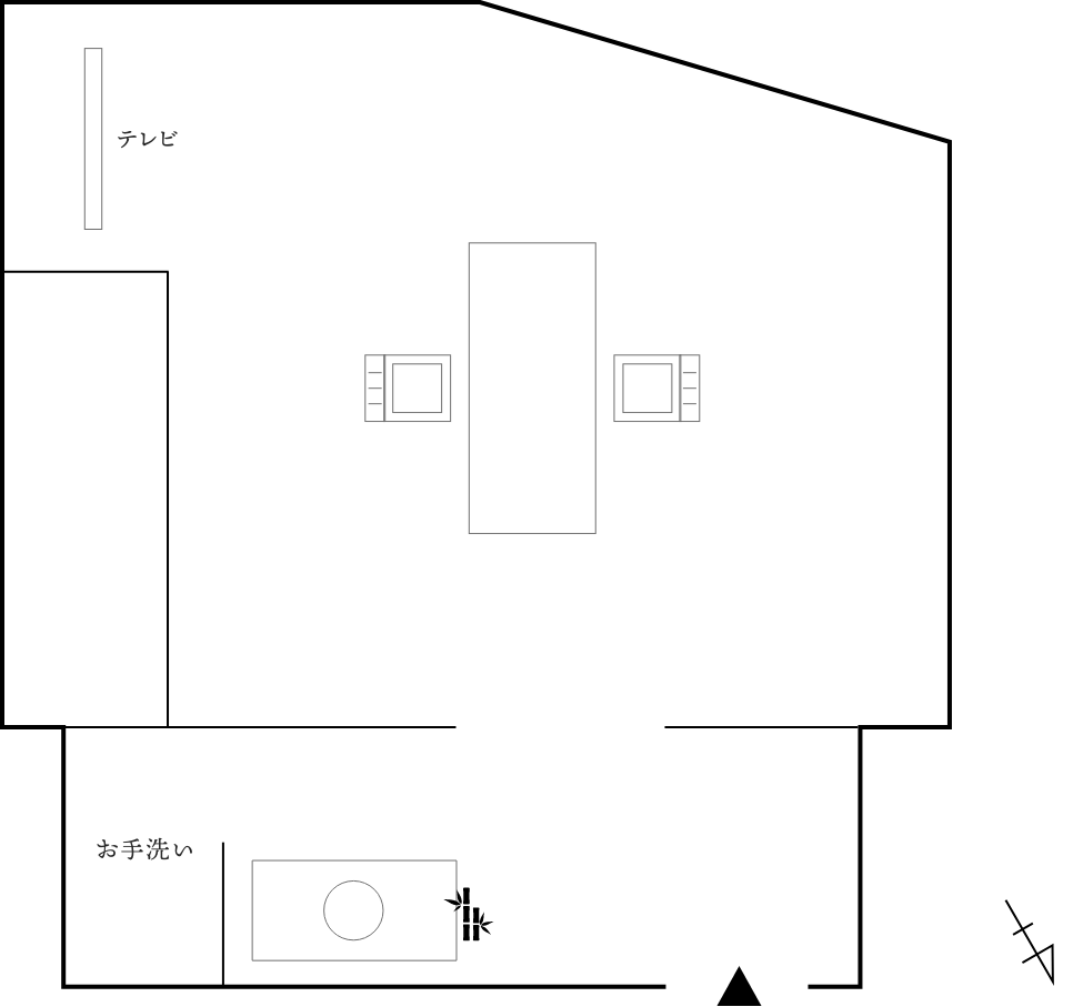 お部屋「桧」の間取り図