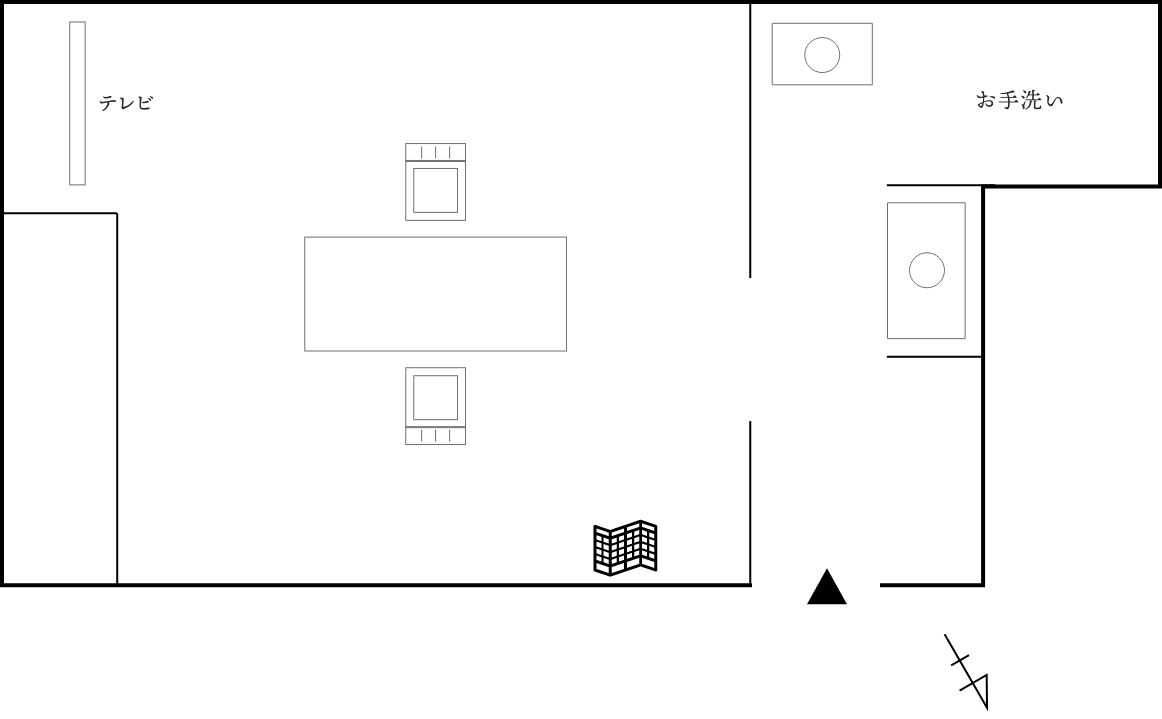 お部屋「柊」の間取り図