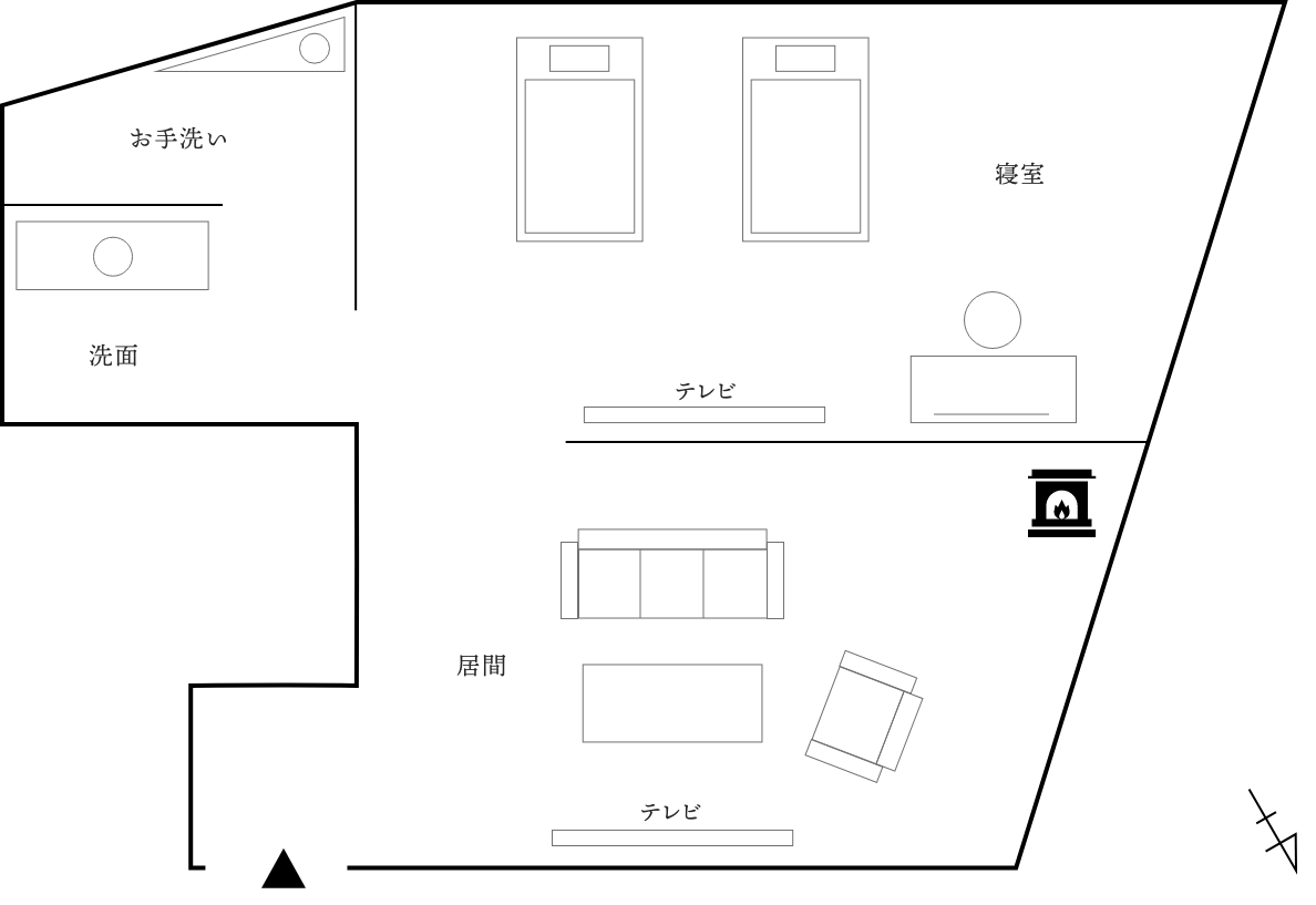 お部屋「華」の間取り図