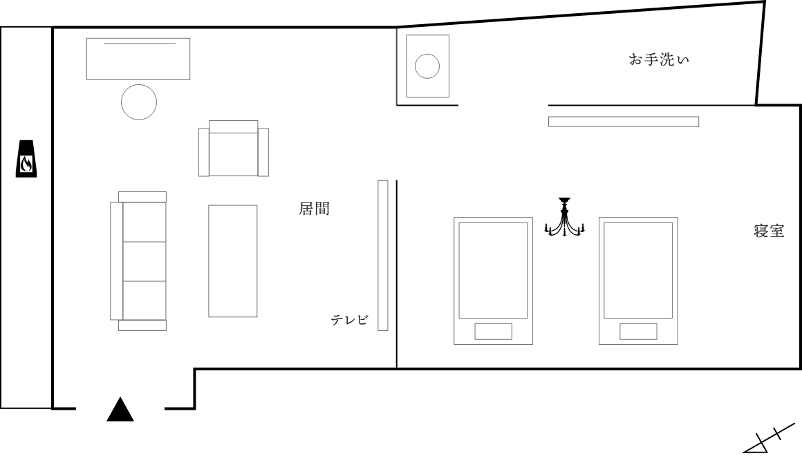 お部屋「豊」の間取り図